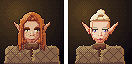 Elf portraits, male and female
