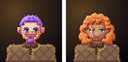 Gnome portraits, male and female