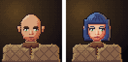 Half-Elf portraits, male and female