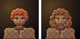 Halfling portraits, male and female