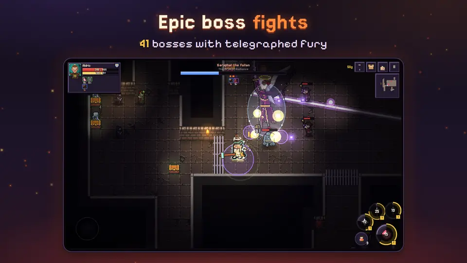 Seraphel the Fallen, one of the act bosses, mid-fight
