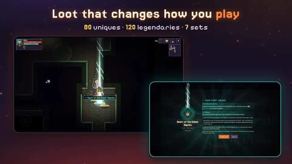 Loot to compare and equip