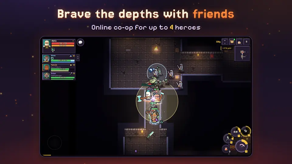 An online co-op party of four