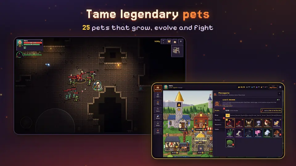 A pet fighting at its owner's side